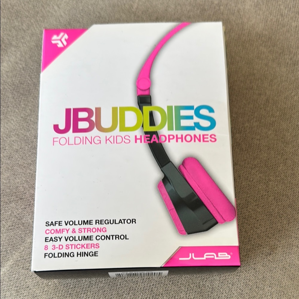 JLab JBuddies Folding Kids Headphones - Pink and Black